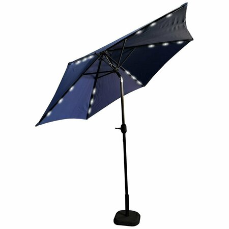 LEIGH COUNTRY Patio Umbrella LED Light Blue 9ft. TX 94134